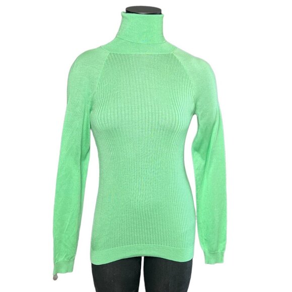 Hermes NWT Silk & Cashmere Women's Turtleneck Sweater Size EU 38 Color Absinthe - Picture 9 of 13